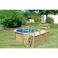 KARIBU Rundpool »Var. D«, braun, 11000 l, BxLxH: 358x350x124 cm KARIBU Rundpool »Var. D«, braun, 11000 l, BxLxH: 358x350x124 cm