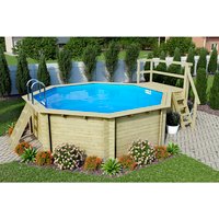 KARIBU Rundpool »Var. B«, braun, 16000 l, BxLxH: 428x420x124 cm KARIBU Rundpool »Var. B«, braun, 16000 l, BxLxH: 428x420x124 cm