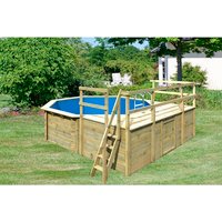 KARIBU Rundpool »Var. D«, braun, 16000 l, BxLxH: 428x420x124 cm KARIBU Rundpool »Var. D«, braun, 16000 l, BxLxH: 428x420x124 cm