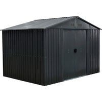 FLORAWORLD Gerätehaus, Metall, BxHxT: 301 x 214 x 238 cm (Außenmaße inkl. Dachüberstand) – grau FLORAWORLD Gerätehaus, Metall, BxHxT: 301 x 214 x 238 cm (Außenmaße inkl. Dachüberstand) – grau