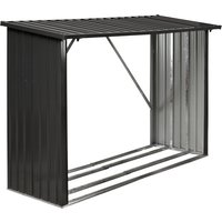 FLORAWORLD Kaminholzregal, BxHxL: 217 x 142 x 89 cm, anthrazit – grau (Rabatt: 19 %) FLORAWORLD Kaminholzregal, BxHxL: 217 x 142 x 89 cm, anthrazit – grau (Rabatt: 19 %)