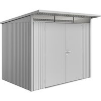 BIOHORT Gerätehaus »AvantGarde®«, Stahl, BxHxT: 257 x 218 x 177 cm (Außenmaße) – silberfarben BIOHORT Gerätehaus »AvantGarde®«, Stahl, BxHxT: 257 x 218 x 177 cm (Außenmaße) – silberfarben