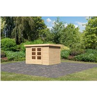 KARIBU Gartenhaus »ASKOLA 5«, Holz, BxHxT: 302 x 211 x 246 cm (Außenmaße inkl. Dachüberstand) – beige KARIBU Gartenhaus »ASKOLA 5«, Holz, BxHxT: 302 x 211 x 246 cm (Außenmaße inkl. Dachüberstand) – beige