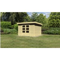 KARIBU Gartenhaus »ASKOLA 6«, Holz, BxHxT: 302 x 216 x 306 cm (Außenmaße inkl. Dachüberstand) – beige KARIBU Gartenhaus »ASKOLA 6«, Holz, BxHxT: 302 x 216 x 306 cm (Außenmaße inkl. Dachüberstand) – beige