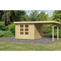 KARIBU Gartenhaus »Kandern 1«, Holz, BxHxT: 462 x 211 x 217 cm (Außenmaße inkl. Dachüberstand) - beige |  Fichte  |  5,05 m² KARIBU Gartenhaus »Kandern 1«, Holz, BxHxT: 462 x 211 x 217 cm (Außenmaße inkl. Dachüberstand) - beige |  Fichte  |  5,05 m²