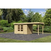 KARIBU Gartenhaus »ASKOLA 4«, Holz, BxHxT: 522 x 211 x 217 cm (Außenmaße inkl. Dachüberstand) – beige KARIBU Gartenhaus »ASKOLA 4«, Holz, BxHxT: 522 x 211 x 217 cm (Außenmaße inkl. Dachüberstand) – beige