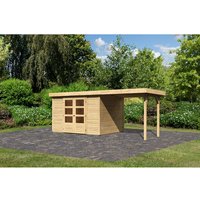 KARIBU Gartenhaus »ASKOLA 5«, Holz, BxHxT: 522 x 211 x 238 cm (Außenmaße inkl. Dachüberstand) – beige KARIBU Gartenhaus »ASKOLA 5«, Holz, BxHxT: 522 x 211 x 238 cm (Außenmaße inkl. Dachüberstand) – beige