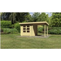 KARIBU Gartenhaus »Bastrup 2«, Holz, BxHxT: 419 x 217 x 237 cm (Außenmaße inkl. Dachüberstand) – beige KARIBU Gartenhaus »Bastrup 2«, Holz, BxHxT: 419 x 217 x 237 cm (Außenmaße inkl. Dachüberstand) – beige