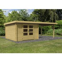 KARIBU Gartenhaus »Bastrup«, Holz, BxHxT: 579 x 220 x 297 cm (Außenmaße inkl. Dachüberstand) – beige KARIBU Gartenhaus »Bastrup«, Holz, BxHxT: 579 x 220 x 297 cm (Außenmaße inkl. Dachüberstand) – beige