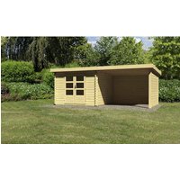 KARIBU Gartenhaus »Bastrup«, Holz, BxHxT: 579 x 220 x 297 cm (Außenmaße inkl. Dachüberstand) – beige KARIBU Gartenhaus »Bastrup«, Holz, BxHxT: 579 x 220 x 297 cm (Außenmaße inkl. Dachüberstand) – beige