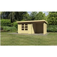 KARIBU Gartenhaus »Bastrup 3«, Holz, BxHxT: 479 x 217 x 237 cm (Außenmaße inkl. Dachüberstand) – beige KARIBU Gartenhaus »Bastrup 3«, Holz, BxHxT: 479 x 217 x 237 cm (Außenmaße inkl. Dachüberstand) – beige