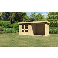 KARIBU Gartenhaus »ASKOLA 3«, Holz, BxHxT: 462 x 211 x 217 cm (Außenmaße inkl. Dachüberstand) – beige KARIBU Gartenhaus »ASKOLA 3«, Holz, BxHxT: 462 x 211 x 217 cm (Außenmaße inkl. Dachüberstand) – beige