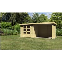 KARIBU Gartenhaus »ASKOLA 3«, Holz, BxHxT: 497 x 211 x 217 cm (Außenmaße inkl. Dachüberstand) – beige KARIBU Gartenhaus »ASKOLA 3«, Holz, BxHxT: 497 x 211 x 217 cm (Außenmaße inkl. Dachüberstand) – beige