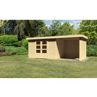 KARIBU Gartenhaus »ASKOLA 4«, Holz, BxHxT: 522 x 211 x 217 cm (Außenmaße inkl. Dachüberstand) – beige KARIBU Gartenhaus »ASKOLA 4«, Holz, BxHxT: 522 x 211 x 217 cm (Außenmaße inkl. Dachüberstand) – beige