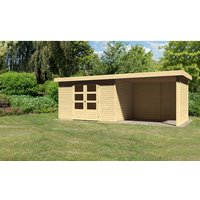 KARIBU Gartenhaus »Askola«, Holz, BxHxT: 557 x 211 x 217 cm (Außenmaße inkl. Dachüberstand) – beige KARIBU Gartenhaus »Askola«, Holz, BxHxT: 557 x 211 x 217 cm (Außenmaße inkl. Dachüberstand) – beige