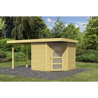 KARIBU Gartenhaus »Schwandorf 5«, Holz, BxHxT: 462 x 218 x 246 cm (Außenmaße inkl. Dachüberstand) – beige KARIBU Gartenhaus »Schwandorf 5«, Holz, BxHxT: 462 x 218 x 246 cm (Außenmaße inkl. Dachüberstand) – beige