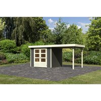 KARIBU Gartenhaus »ASKOLA 3«, Holz, BxHxT: 462 x 211 x 217 cm (Außenmaße inkl. Dachüberstand) – grau KARIBU Gartenhaus »ASKOLA 3«, Holz, BxHxT: 462 x 211 x 217 cm (Außenmaße inkl. Dachüberstand) – grau