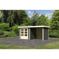 KARIBU Gartenhaus »Askola«, Holz, BxHxT: 433 x 211 x 217 cm (Außenmaße inkl. Dachüberstand) – grau KARIBU Gartenhaus »Askola«, Holz, BxHxT: 433 x 211 x 217 cm (Außenmaße inkl. Dachüberstand) – grau