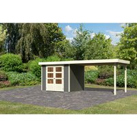 KARIBU Gartenhaus »ASKOLA 3«, Holz, BxHxT: 497 x 211 x 217 cm (Außenmaße inkl. Dachüberstand) – grau KARIBU Gartenhaus »ASKOLA 3«, Holz, BxHxT: 497 x 211 x 217 cm (Außenmaße inkl. Dachüberstand) – grau