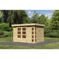 KARIBU Gartenhaus »Kerko 4«, Holz, BxHxT: 302 x 211 x 217 cm (Außenmaße inkl. Dachüberstand) – beige KARIBU Gartenhaus »Kerko 4«, Holz, BxHxT: 302 x 211 x 217 cm (Außenmaße inkl. Dachüberstand) – beige
