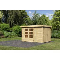 KARIBU Gartenhaus »Retola 4«, Holz, BxHxT: 319 x 211 x 246 cm (Außenmaße inkl. Dachüberstand) – beige KARIBU Gartenhaus »Retola 4«, Holz, BxHxT: 319 x 211 x 246 cm (Außenmaße inkl. Dachüberstand) – beige