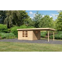 KARIBU Gartenhaus, BxT: 676 x 333 cm (Aufstellmaße), Pultdach – beige KARIBU Gartenhaus, BxT: 676 x 333 cm (Aufstellmaße), Pultdach – beige
