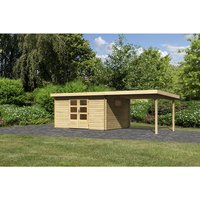 KARIBU Gartenhaus »Trittau 5«, Holz, BxHxT: 679 x 217 x 297 cm (Außenmaße inkl. Dachüberstand) – beige KARIBU Gartenhaus »Trittau 5«, Holz, BxHxT: 679 x 217 x 297 cm (Außenmaße inkl. Dachüberstand) – beige