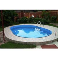 MYPOOL Ovalpool, weiß, BxHxL: 350 x 120 x 700 cm – blau MYPOOL Ovalpool, weiß, BxHxL: 350 x 120 x 700 cm – blau