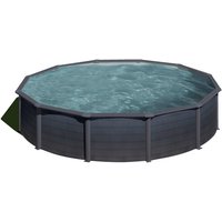 GRE Rundpool, grau, ØxH: 550 x 132 cm GRE Rundpool, grau, ØxH: 550 x 132 cm