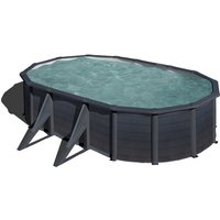 GRE Ovalpool, graphitfarben, BxHxL: 300 x 120 x 500 cm – grau GRE Ovalpool, graphitfarben, BxHxL: 300 x 120 x 500 cm – grau