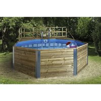 WEKA Achteckpool, grau/grün, BxHxL: 471 x 116 x 571 cm – beige WEKA Achteckpool, grau/grün, BxHxL: 471 x 116 x 571 cm – beige