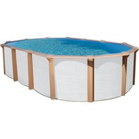 KWAD Schwimmbecken »Stahlmantelbecken oval«, weiß/braun, BxHxL: 80 x 130 x 145 cm – weiss KWAD Schwimmbecken »Stahlmantelbecken oval«, weiß/braun, BxHxL: 80 x 130 x 145 cm – weiss