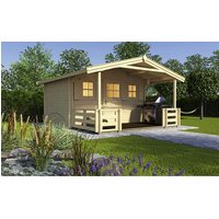 WEKA Gartenhaus »110 B Gr.1«, Holz, BxHxT: 460 x 262 x 510 cm (Außenmaße inkl. Dachüberstand) - beige |  Holz  |  11,4 m² WEKA Gartenhaus »110 B Gr.1«, Holz, BxHxT: 460 x 262 x 510 cm (Außenmaße inkl. Dachüberstand) - beige |  Holz  |  11,4 m²
