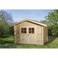 WEKA Gartenhaus »Premium«, Holz, BxHxT: 380 x 262 x 200 cm (Außenmaße inkl. Dachüberstand) - beige |  Holz  |  6 m² WEKA Gartenhaus »Premium«, Holz, BxHxT: 380 x 262 x 200 cm (Außenmaße inkl. Dachüberstand) - beige |  Holz  |  6 m²