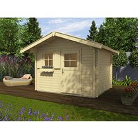 WEKA Gartenhaus »Premium«, Holz, BxHxT: 380 x 262 x 300 cm (Außenmaße inkl. Dachüberstand) - beige |  Holz  |  9 m² WEKA Gartenhaus »Premium«, Holz, BxHxT: 380 x 262 x 300 cm (Außenmaße inkl. Dachüberstand) - beige |  Holz  |  9 m²