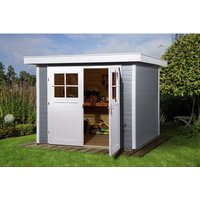 WEKA Ferienhaus »227 Gr.2«, Holz, BxHxT: 257 x 217 x 239 cm (Außenmaße inkl. Dachüberstand) – grau | Holz | 5,62 m² WEKA Ferienhaus »227 Gr.2«, Holz, BxHxT: 257 x 217 x 239 cm (Außenmaße inkl. Dachüberstand) – grau | Holz | 5,62 m²