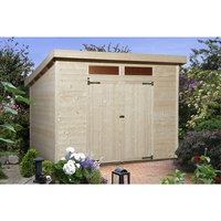 WEKA Ferienhaus »325 A Gr.2«, Holz, BxHxT: 323 x 235 x 293 cm (Außenmaße inkl. Dachüberstand) – beige | Fichte | 7,48 m² WEKA Ferienhaus »325 A Gr.2«, Holz, BxHxT: 323 x 235 x 293 cm (Außenmaße inkl. Dachüberstand) – beige | Fichte | 7,48 m²