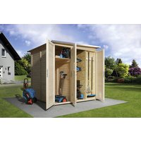 WEKA Gartenhaus »Garten (Q) Modul Save Bike«, Holz, BxHxT: 224 x 205 x 71 cm (Außenmaße inkl. Dachüberstand) – beige WEKA Gartenhaus »Garten (Q) Modul Save Bike«, Holz, BxHxT: 224 x 205 x 71 cm (Außenmaße inkl. Dachüberstand) – beige