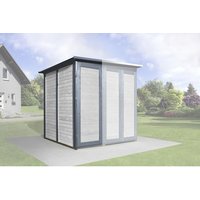 WEKA Gartenhaus »Garten (Q) Modul Save Bike«, Holz, BxHxT: 224 x 205 x 71 cm (Außenmaße inkl. Dachüberstand) – grau WEKA Gartenhaus »Garten (Q) Modul Save Bike«, Holz, BxHxT: 224 x 205 x 71 cm (Außenmaße inkl. Dachüberstand) – grau