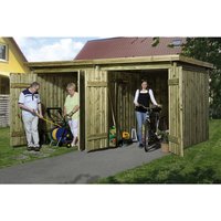 WEKA Gartenhaus »607 Variante 3«, Holz, BxT: 408 x 288 cm (Außenmaße inkl. Dachüberstand) - braun |  Holz  |  11,2 m² WEKA Gartenhaus »607 Variante 3«, Holz, BxT: 408 x 288 cm (Außenmaße inkl. Dachüberstand) - braun |  Holz  |  11,2 m²