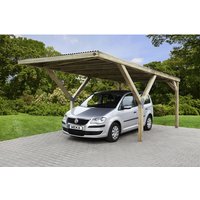 WEKA Einzelcarport »612«, Flachdach, ohne Dacheindeckung, europäische Kiefer, kesseldruckimprägniert – braun WEKA Einzelcarport »612«, Flachdach, ohne Dacheindeckung, europäische Kiefer, kesseldruckimprägniert – braun