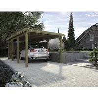 WEKA Einzelcarport »617«, Gr. 2, Flachdach, europäische Kiefer, kesseldruckimprägniert – braun WEKA Einzelcarport »617«, Gr. 2, Flachdach, europäische Kiefer, kesseldruckimprägniert – braun