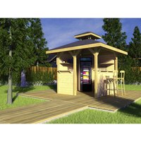 WEKA Gartenlaube »651«, BxHxT: 380 x 335 x 380 cm – braun WEKA Gartenlaube »651«, BxHxT: 380 x 335 x 380 cm – braun