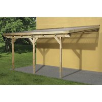 WEKA Terrassenüberdachung »671 Gr. 4«, Breite: 427 cm, Dach: Kunststoff, gruen|braun WEKA Terrassenüberdachung »671 Gr. 4«, Breite: 427 cm, Dach: Kunststoff, gruen|braun