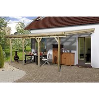 WEKA Terrassenüberdachung »671 Gr. 5«, Breite: 579 cm, Dach: Kunststoff, gruen|braun WEKA Terrassenüberdachung »671 Gr. 5«, Breite: 579 cm, Dach: Kunststoff, gruen|braun