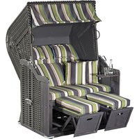 SUNNY SMART Strandkorb »Rustikal«, BxHxT: 125 x 160 x 45 cm, Halblieger, anthrazitfarben/grau SUNNY SMART Strandkorb »Rustikal«, BxHxT: 125 x 160 x 45 cm, Halblieger, anthrazitfarben/grau