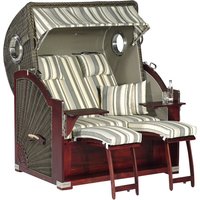 SUNNY SMART Strandkorb »Rustikal«, BxHxT: 140 x 160 x 95 cm, Dreiviertelllieger, cappuccinofarben/mahagoni – braun SUNNY SMART Strandkorb »Rustikal«, BxHxT: 140 x 160 x 95 cm, Dreiviertelllieger, cappuccinofarben/mahagoni – braun