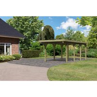 KARIBU Einzelcarport »Classic 2 Variante A«, Außenmaß BxT: 273 x 586 cm, natur – gruen KARIBU Einzelcarport »Classic 2 Variante A«, Außenmaß BxT: 273 x 586 cm, natur – gruen