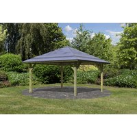 KARIBU Carport »Pavillon Carport«, Außenmaß BxT: 706,5 x 359 cm, natur – gruen KARIBU Carport »Pavillon Carport«, Außenmaß BxT: 706,5 x 359 cm, natur – gruen