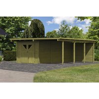 KARIBU Doppelcarport »Eco«, Außenmaß BxT: 527 x 576 cm, natur – gruen KARIBU Doppelcarport »Eco«, Außenmaß BxT: 527 x 576 cm, natur – gruen